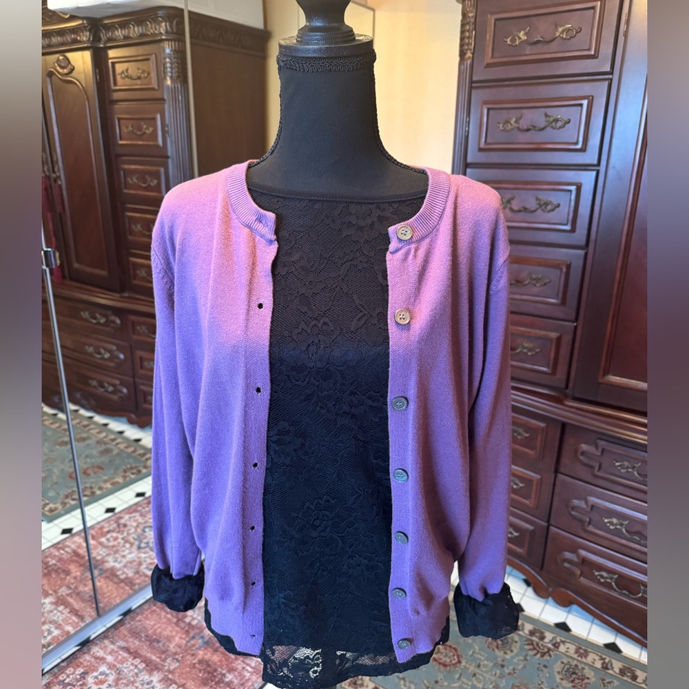 Muted lavender cardigan  DONATING SOON